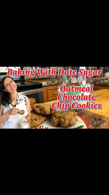 Oatmeal Chocolate Chip Cookies with Date Sugar Easy Recipe for Christmas Cookies #shorts