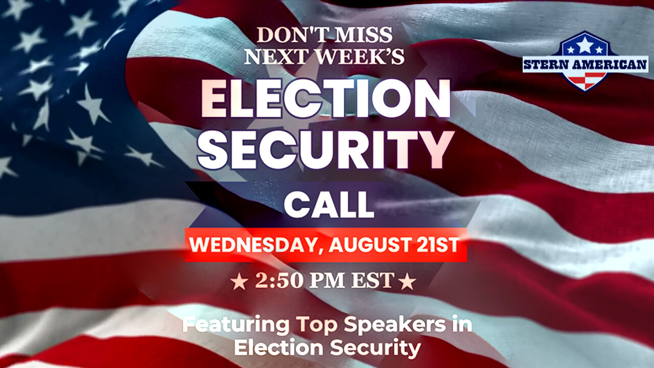 Join The Election Security Call With Steve Stern and Raj Doraisamy