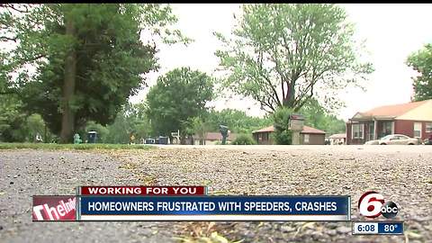 Homeowners on Indy's southwest side fed up with speeders, crashes