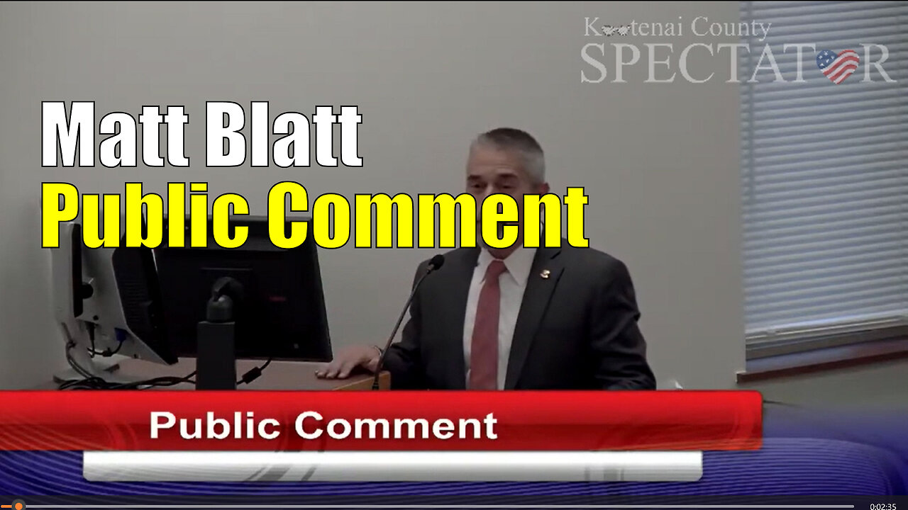 Matt Blatt Public Comment about CRT in Schools