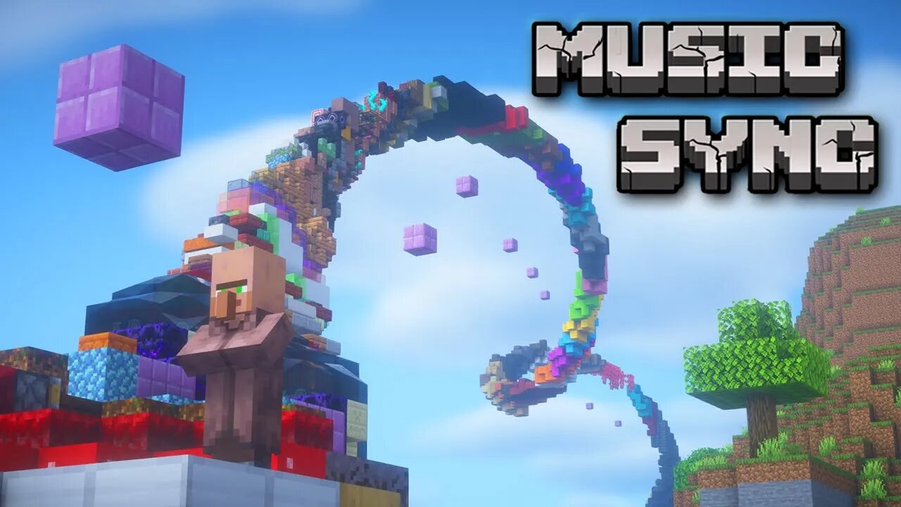 I Synchronized my Minecraft World to Music (MODDED for new effects!)