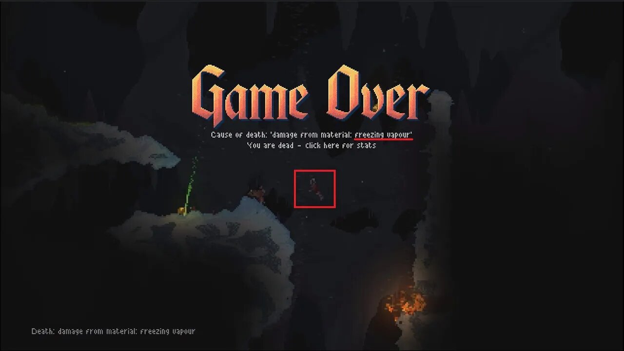 Noita Gameplay - Daily run - Death from freezing vapour