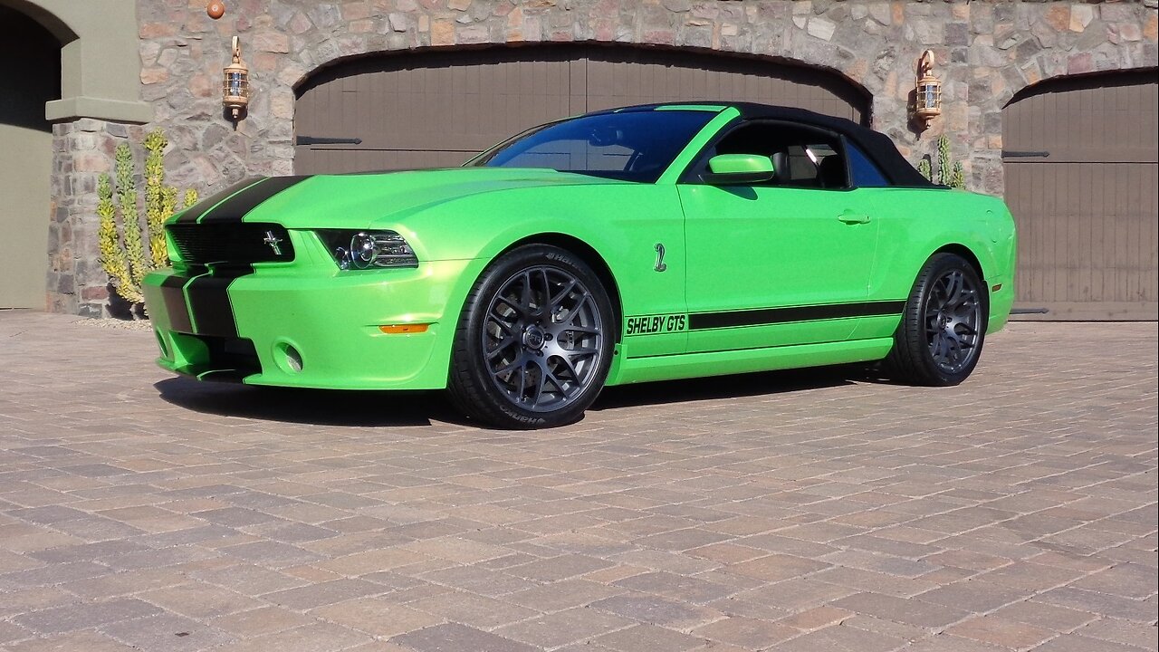 2013 Ford Mustang Shelby GTS Convertible in Green & Engine Sound on My Car Story with Lou Costabile