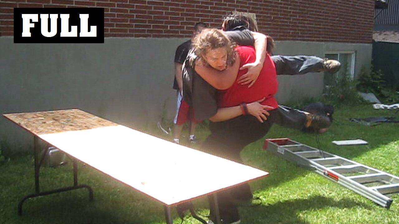 Strap Match - The Bruiser & Agent Exile VS Matt Rage & Eliza Raven - CHW Backyard Wrestling