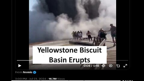 Yellowstone Biscuit Basin Erupts