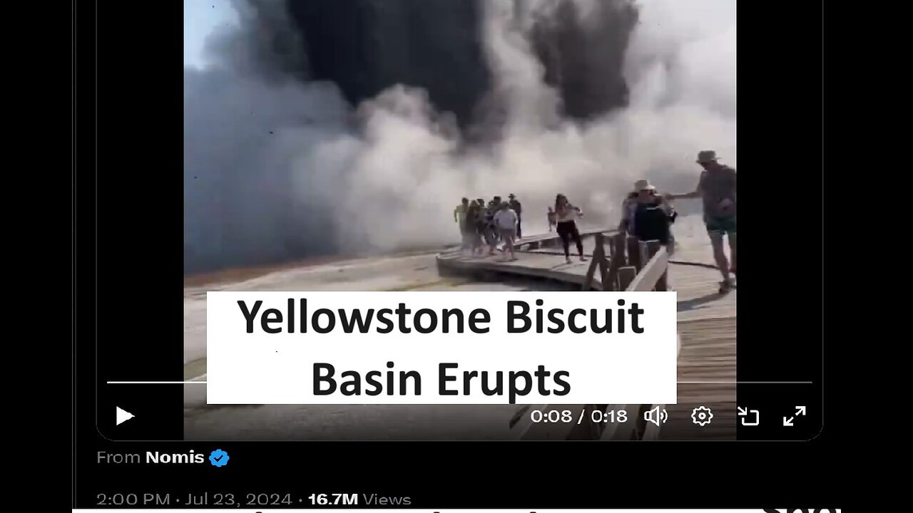Yellowstone Biscuit Basin Erupts