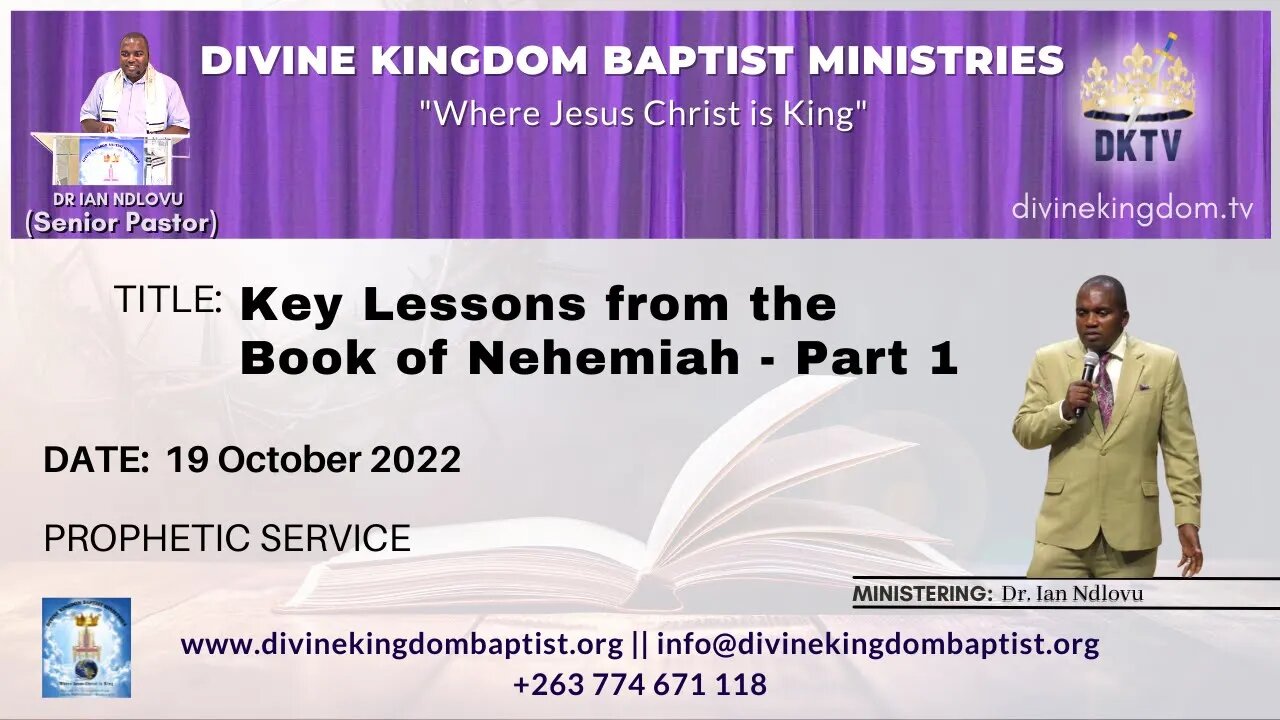 Key Lessons from the Book of Nehemiah - Part 1 (19/10/22)
