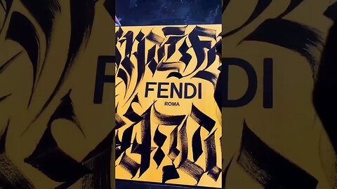 MENTAL FENDI BAG CALLIGRAFFITI CUSTOMIZATION🔥👀 #graffiti #graffitiart #shorts