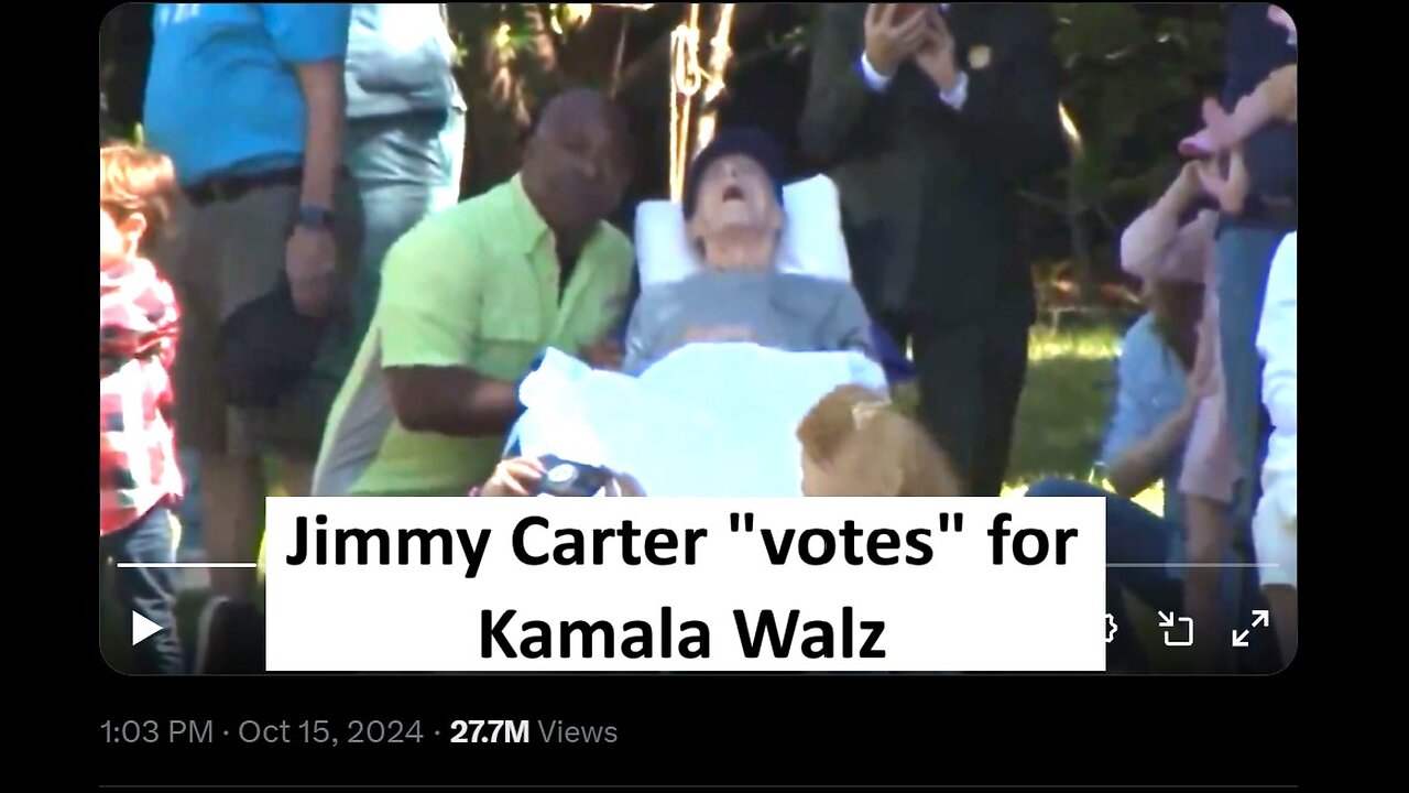 Jimmy Carter voted for Kamala, family declared; as he slept the whole time