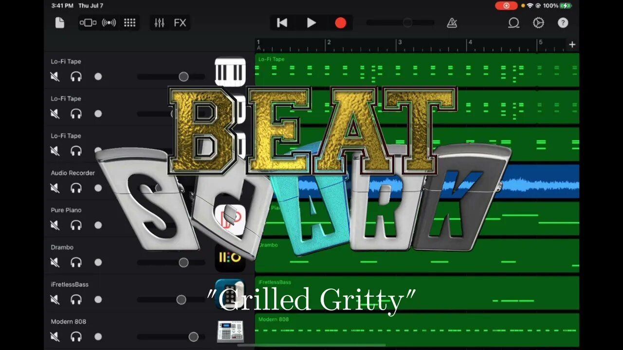 GarageBand | iOS PlaYGrounds | Making a new beat: "Grilled Gritty"