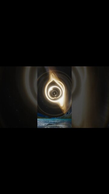 Sighting a black hole over a Lake #shorts #blackhole
