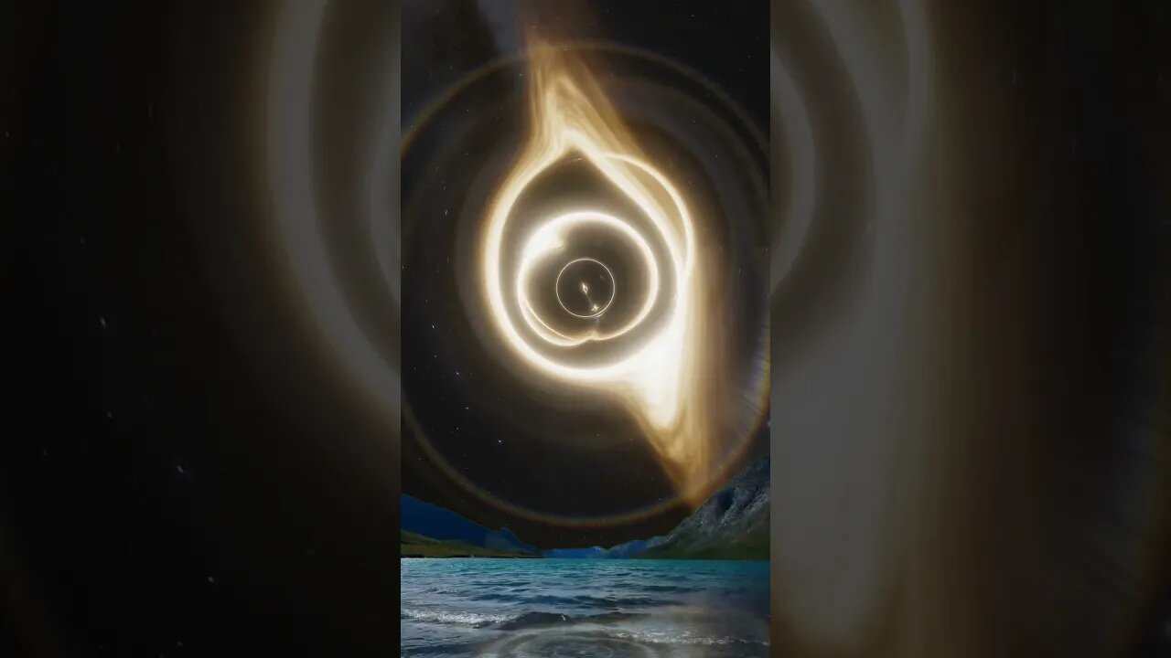 Sighting a black hole over a Lake #shorts #blackhole