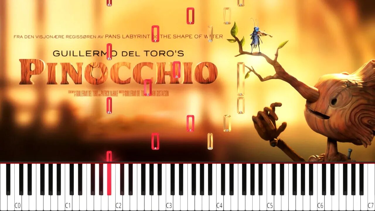 Guillermo del Toro's Pinocchio - Ciao Papa (Netflix Film Soundtrack) - (MEDIUM) Piano Tutorial