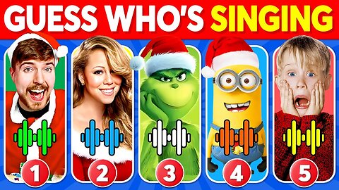 Guess Who's Singing 🎅🎤🎶 CHRISTMAS Song Edition 🎁 | Home Alone, Mariah Carey, The Grinch