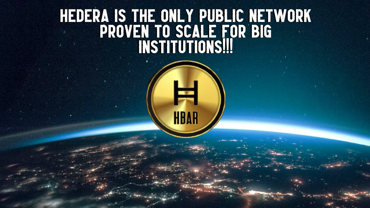 Hedera Is The ONLY Network Proven To SCALE For BIG INSTITUTIONS!!!