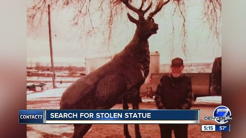 Life-sized elk statue stolen; wife tracks it down for ailing husband