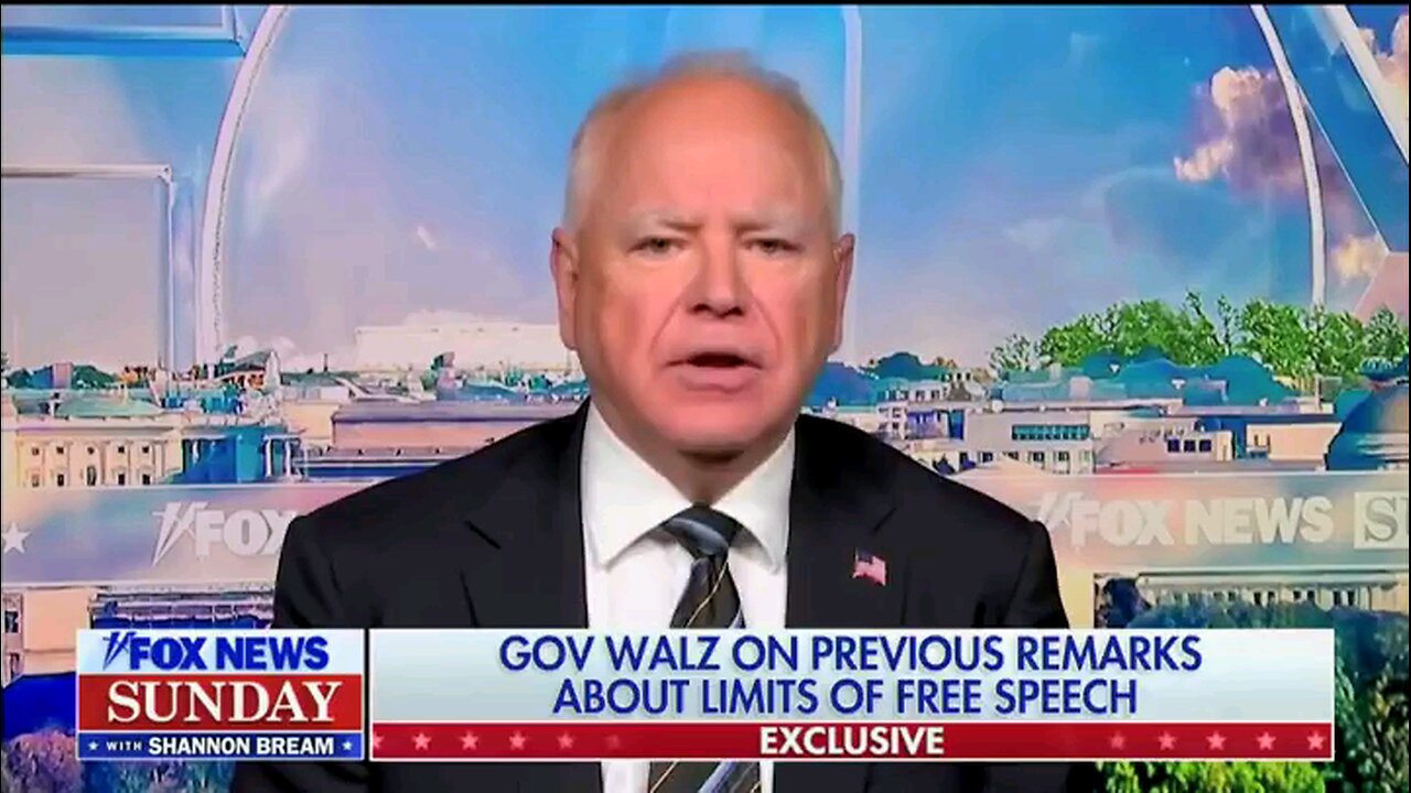 Tim Walz "There is no guarantee to free speech for misinformation and hate speech.