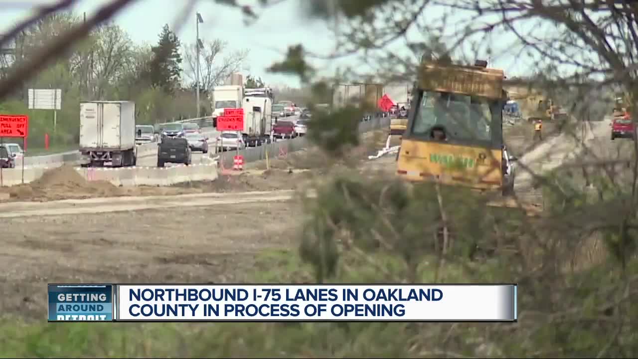 Northbound I-75 lanes in Oakland County in process of opening