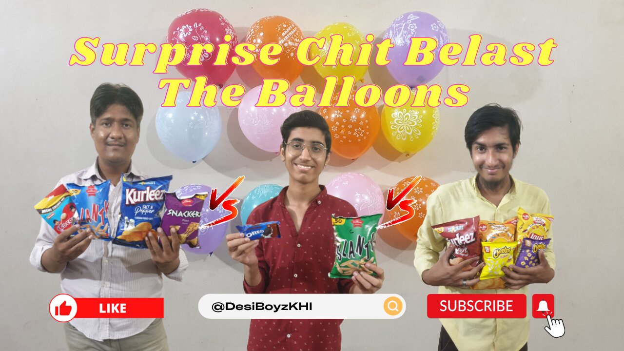 Surprise Chit Belast The Balloons | Balloons Popping Challenge | @DesiBoyzKHI