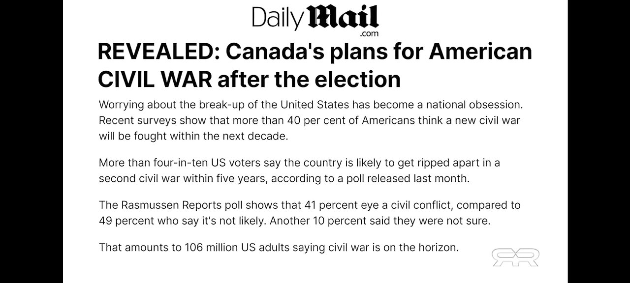 Civil war=Marshall law all 50 states now have prison camps for political dissidents.