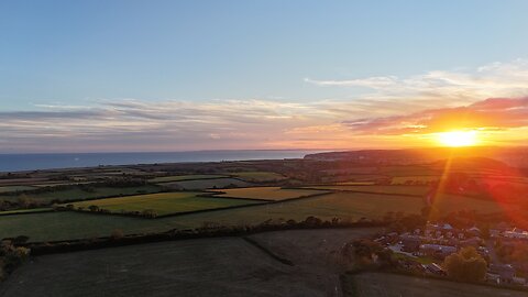 Sunset Over Devon Countryside