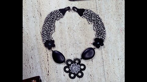 Necklace Set with a lot of Recycled Materials