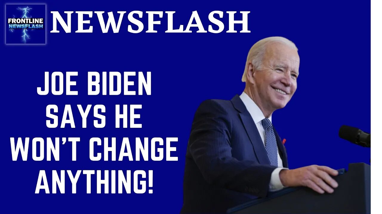 Joe Biden to Reporters: I'm Not Changing Anything!