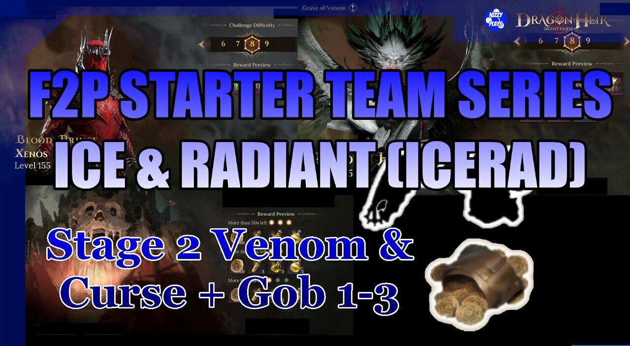 🧊🧊Season 2 F2P Ice & Radiance Stater Team -For Venom & Curse Stage 2 + Goblin Lair 1-3 🧊🧊