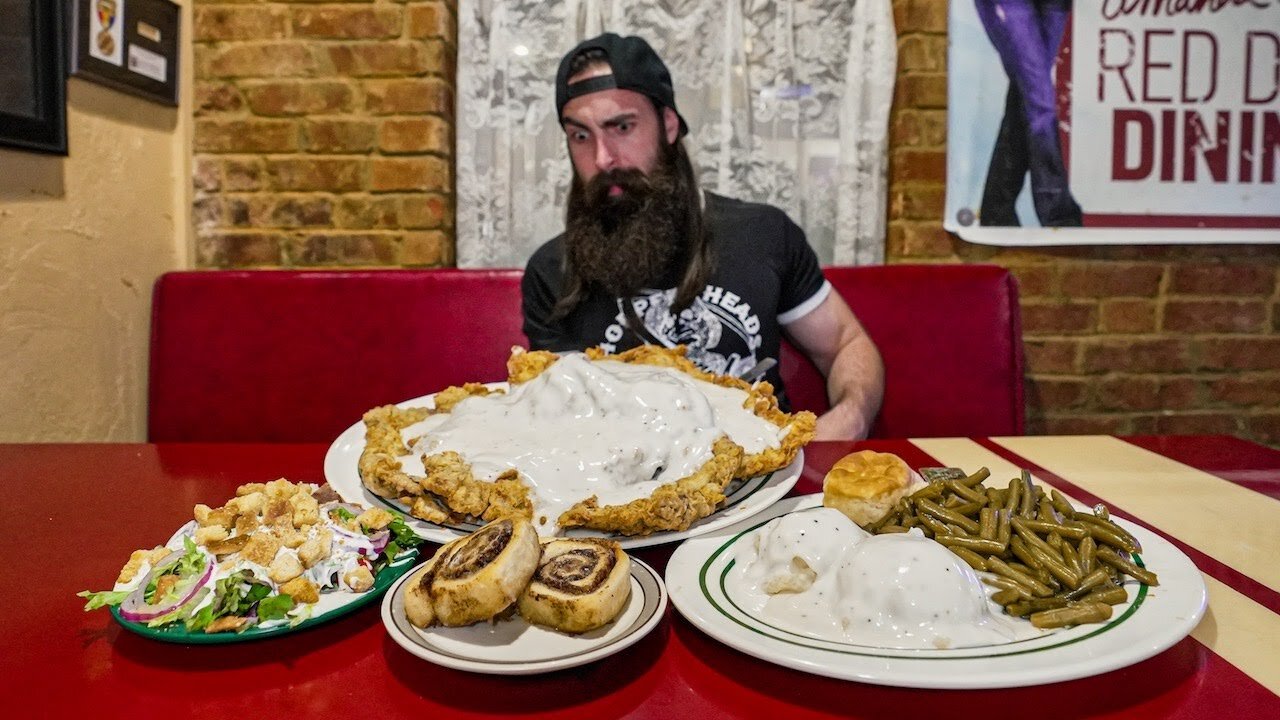 THE BEST FOOD CHALLENGE I'VE EVER ATTEMPTED | KENDALL'S CHICKEN FRY | OKLAHOMA | BeardMeatsFood