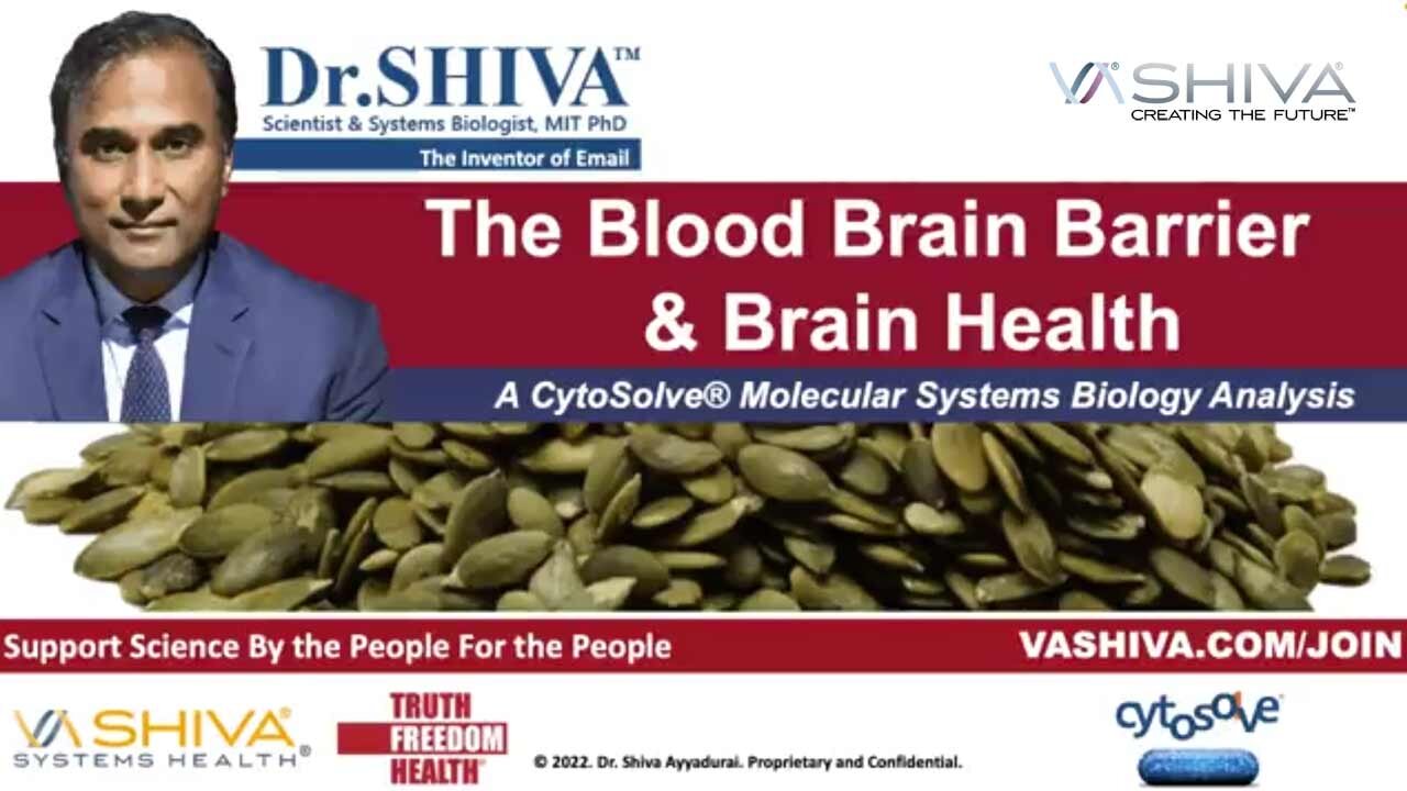Dr.SHIVA LIVE: The Blood Brain Barrier & Brain Health. A CytoSolve® Systems Analysis.