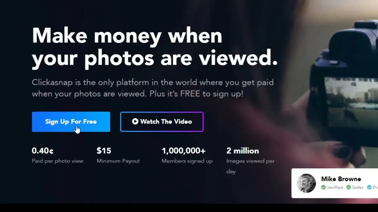 Making money on your photos.