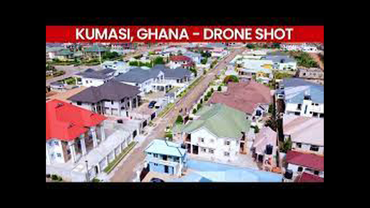 A Side of KUMASI The Media Won't Show You - Drone Shot of BEAUTIFUL & LUXURY Houses in Kumasi Ghana