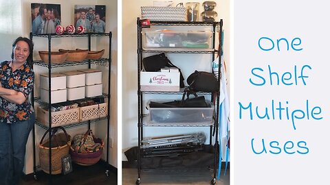 Homdox 5 Tier Metal Storage Shelves with Wheels - Amazon Find!