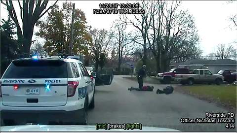 Dash cam video shows Ohio officer accidentally stun fellow officer