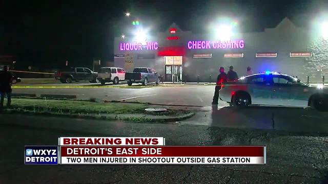 Two wounded in shootout at party store in Detroit