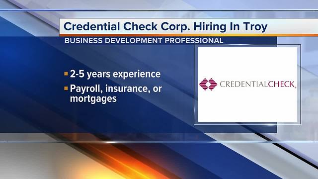 Credential Check Corporation is hiring at its headquarters in Troy