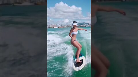 Don't Miss This Chinese Girl On Her Boggie Board