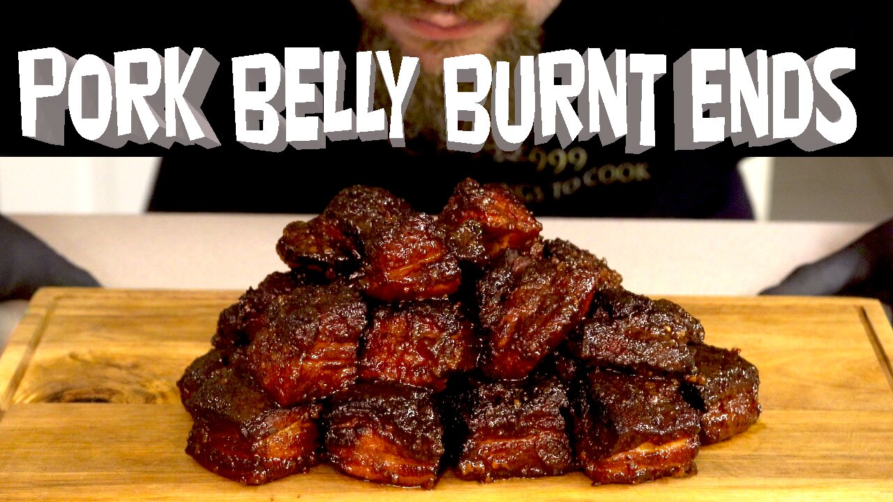 Pork Belly Burnt Ends | Smoked Pork Belly Burnt Ends on a Weber Grill