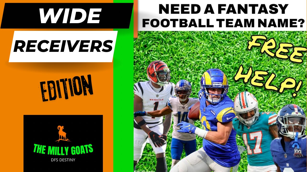 Get Your Fantasy Football Team Name HERE: Wide Receivers Edition