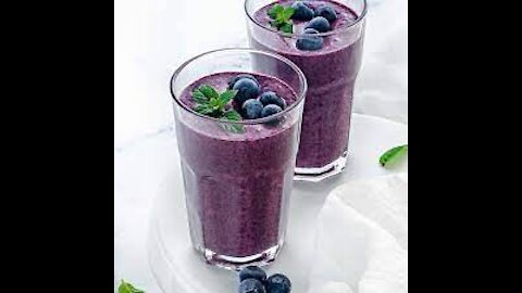 BEST Blueberry + Banana Smoothie for Every Morning !!