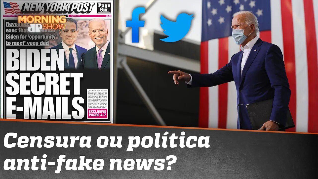 Face e Twitter restrigem matéria contra Biden