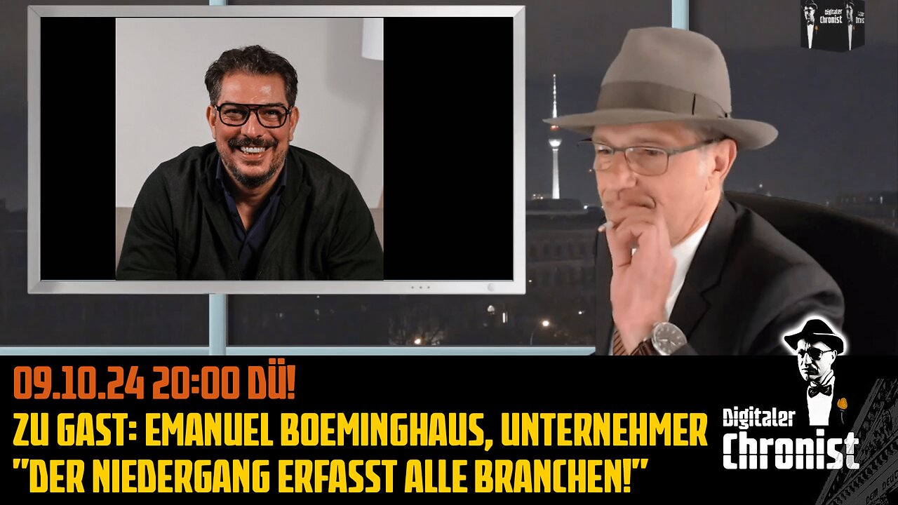 Aufzeichnung vom 09.10.24 Gast: Emanuel Boeminghaus, Unternehmer - "Der Niedergang erfasst alle Branchen!"