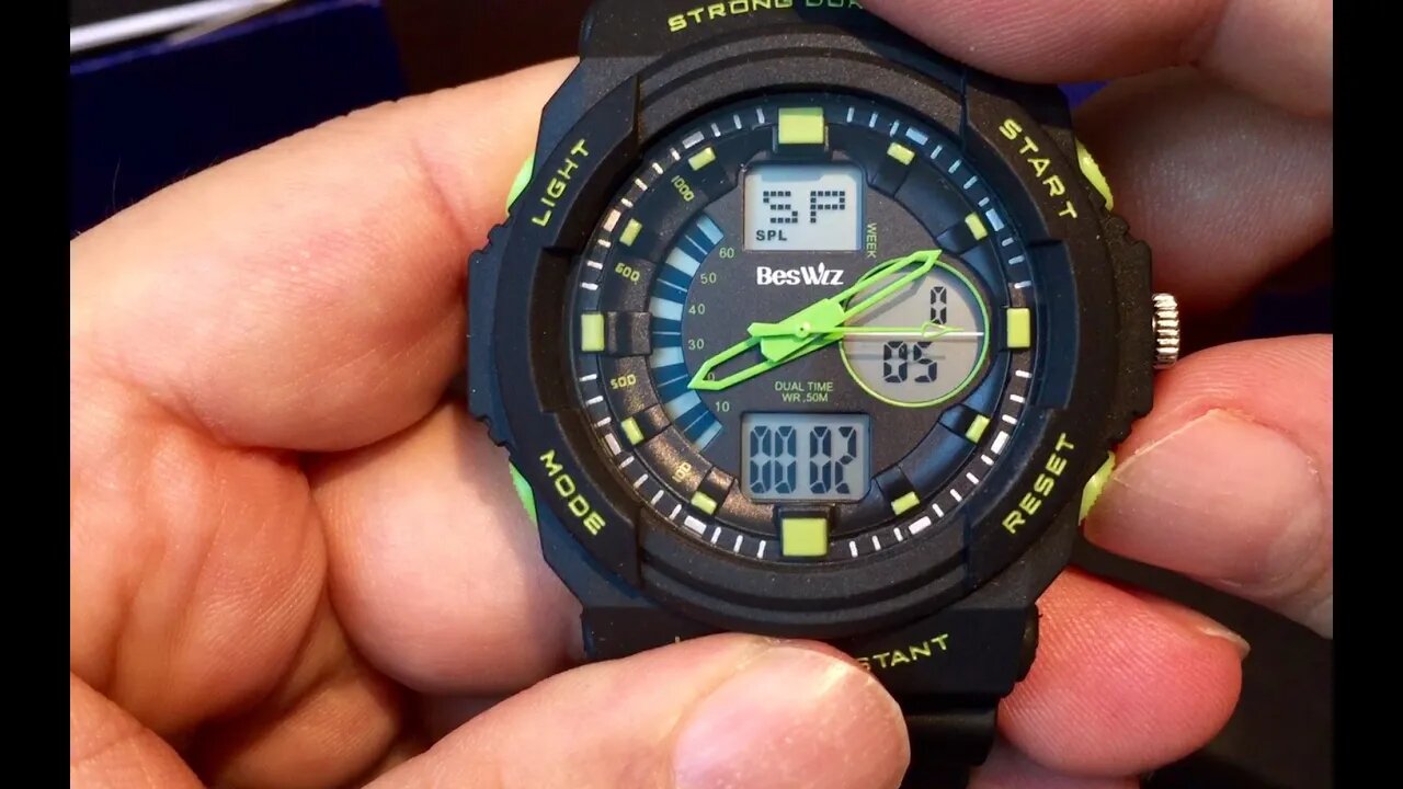 $12 BesWLZ Military DualTime Digital Analog Chronograph Sport Wrist Watch Review