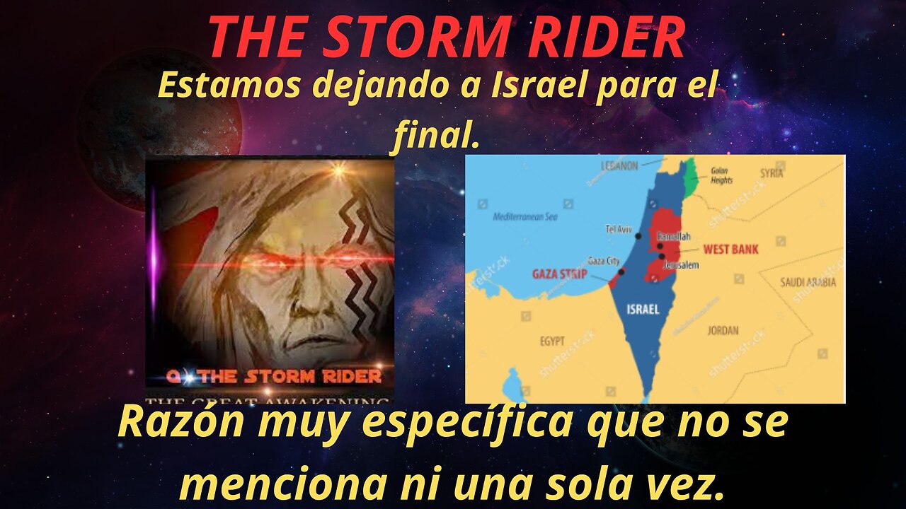 Estamos dejando a Israel para el final.