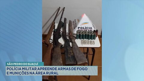 São Pedro do Suaçuí: Polícia Militar apreende Armas de Fogo e Munições na Área Rural.