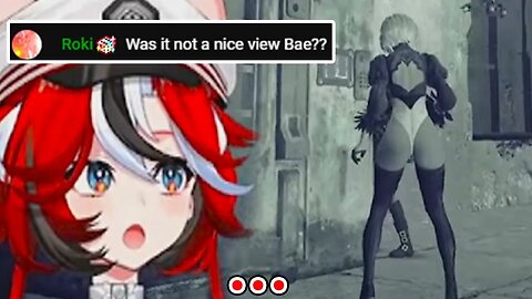 I Love Bae's Eye Tracking When 2B's Outfit Gets Destroyed【Hololive EN】