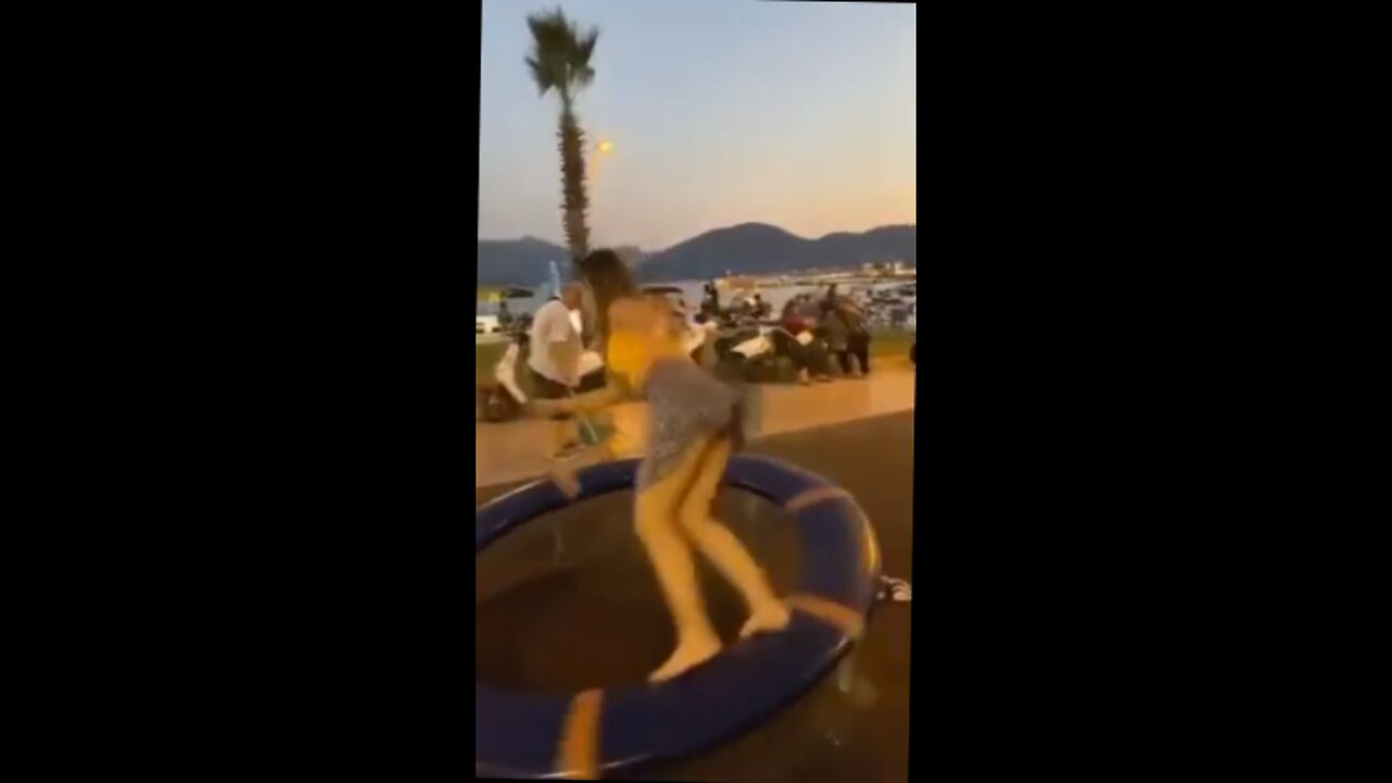 chick running on a spinning ring.