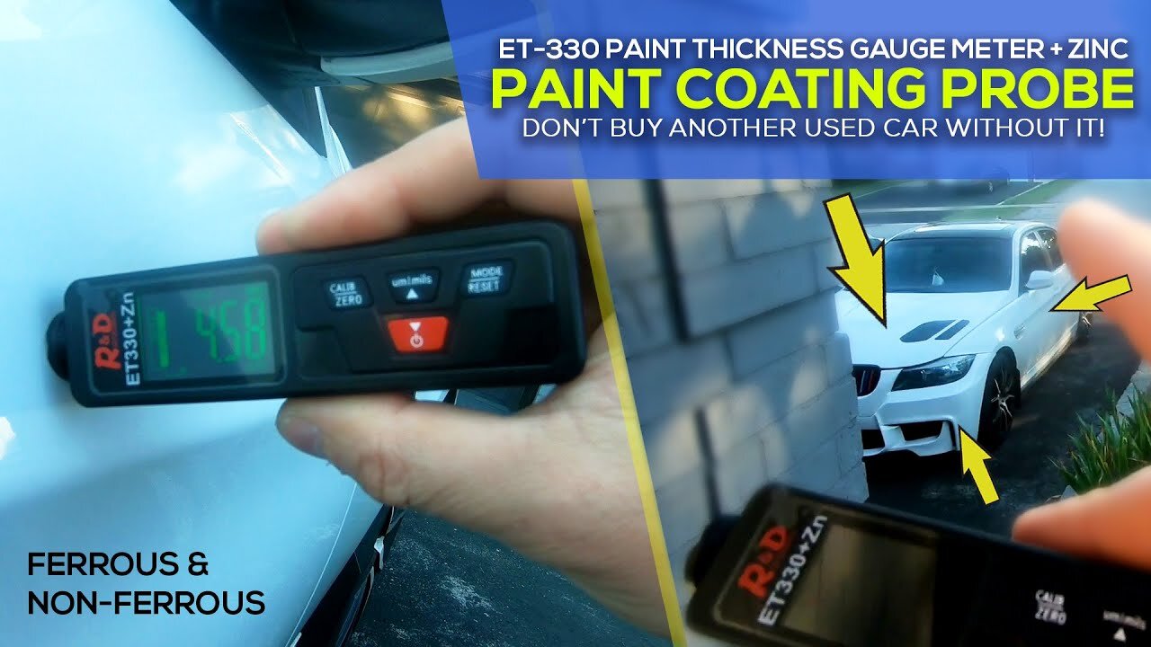 How to Check Car Paint Thickness with R&D ET330 Paint Coating Thickness Gauge