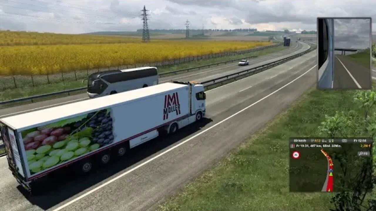 Eurotrucksimulator 2. Mit dem LKW durch Europa Auf der Pro Mod mit guter Musik.