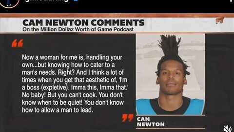 @espn using @MWORTHOFGAME & @CamNewton for interviews they can't do.